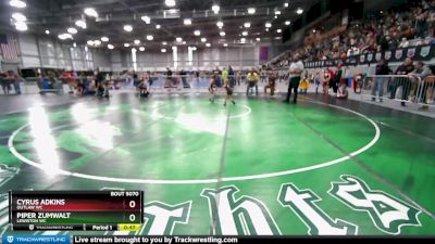 49-51 lbs Round 2 - Cyrus Adkins, Outlaw WC vs Piper Zumwalt, Lewiston WC