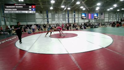72 kg Cons. Quarters - Margaret Buurma, Laker Wrestling Club vs Poorna Babu, Pioneer Wrestling Clun