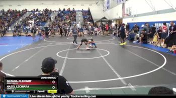 59-64 lbs Quarterfinal - Natana Albright, Iron Eagles vs Hazel Lechiara, Temecula