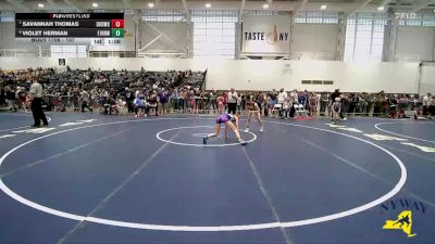 107 lbs 5th Place Match - Violet Herman, Fairport Jr. Red Raiders Wrestling vs Savannah Thomas, Divas Of Destruction Wrestling Club