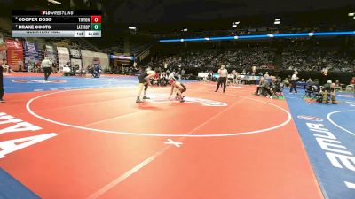 144 Class 1 lbs Quarterfinal - Cooper Doss, Tipton vs Drake Coots, Lathrop