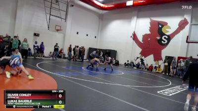 250 lbs Round 3 - Oliver Conley, Intense WC vs Lukas Bauerle, Perry Meridian Wrestling Club