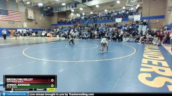 125lbs Quarterfinal - Zorina Johnson, Ida B. Wells vs Brooklynn Kelley, Southridge (Girls)