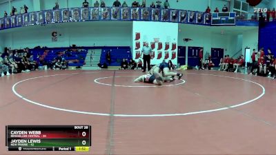 150 lbs Placement (16 Team) - Cayden Webb, Rensselaer Central vs Jayden Lewis, New Prairie