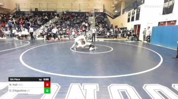 172 lbs 5th Place - Nicholas Hall, Caravel Academy vs Dom D'Agostino, Interboro