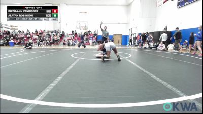 145-155 lbs Rr Rnd 1 - Piper-Ann VanBibber, Marlow Outlaws vs Alayah Robinson, Murray County Takedown Club