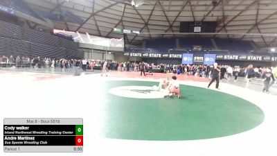 110 lbs Semis - Cody Walker, Inland Northwest Wrestling Training Center vs Andre Martinez, Sua Sponte Wrestling Club