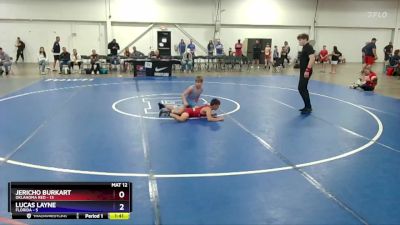 92 lbs Placement Matches (16 Team) - Jericho Burkart, Oklahoma Red vs Lucas Layne, Florida