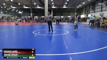 126 lbs Round 2 (3 Team) - Rayshun James, RALEIGH AREA WRESTLING vs Issac Michalski, HEAVY HITTING HAMMERS