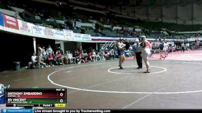 285 lbs Quarterfinals (8 Team) - Anthony Embardino, Easton vs Ed Vincent, St. Augustine Prep