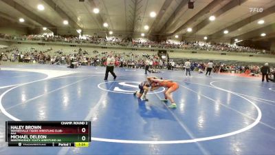 70 lbs Champ. Round 2 - Michael DeLeon, Independence Youth Wrestling-AA vs Haley Brown, Waynesville Tigers Wrestling Club-AAA