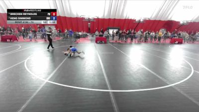 74 lbs Cons. Semi - Brecken Reynolds, Prairie Wrestling vs Keng Simmons, Ringers Wrestling Club