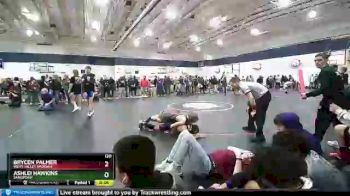 120 lbs Cons. Round 3 - Brycen Palmer, West Valley Spokane vs Ashlei Hawkins, Sandpoint