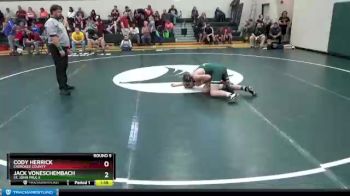 132 lbs Round 5 - Cody Herrick, Cherokee County vs Jack Voneschembach, St. John Paul II