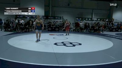 57 kg Champ. Rd Of 16 - Grey Burnett, Burnett Trained Wrestling vs Titan Friederichs, Minnesota Training Center
