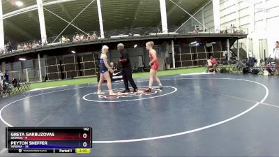 142 lbs Round 3 (8 Team) - Greta Garbuzovas, Georgia vs Peyton Sheffer, Virginia