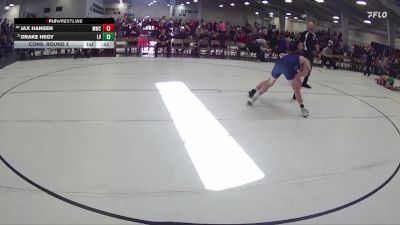 148 lbs Cons. Round 2 - Drake Hegy, Logan View vs Jax Hansen, Milford Wrestling Club