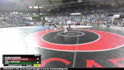 78 lbs Cons. Round 5 - Kasen Davisson, Okanogan Underground Wrestling Club vs Cruz Hofeling, NWWC