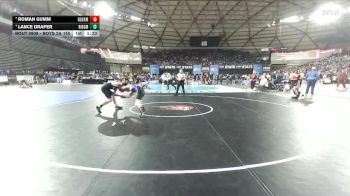 Boys 2A 150 lbs Quarterfinal - Roman Gumm, Rogers (Spokane) vs Lance Draper, Ridgefield