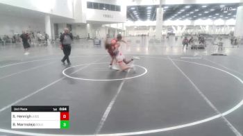 109 lbs 3rd Place - Sophia Hennigh, Juggernaut WC vs Bianca Marmolejo, Gold Rush Wr Acd