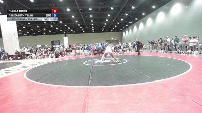 155 lbs 3rd Place Match - Layla Hines vs Elizabeth Yelle, Cowboy / Cowgirl Wrestling Club