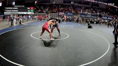 D 3 215 lbs Semifinal - Logan Barnes, John Curtis Christian vs Cayden Luben, Basile