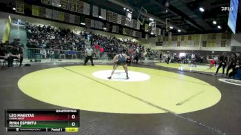 132 lbs Quarterfinal - Ryan Espiritu, Vacaville vs Leo Maestas, Clovis West