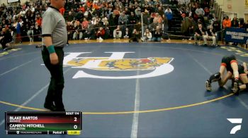 106 lbs Quarterfinal - Camryn Mitchell, Marlington vs Blake Bartos, Buckeye