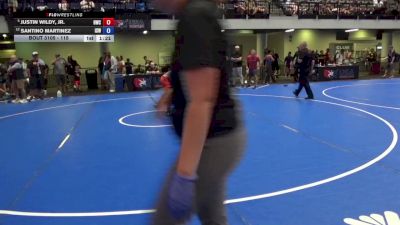 115 lbs Champ. Rd Of 16 - Justin Wildy, Jr., HeadHunters Wrestling Club vs Santino Martinez, Izzy Style Wrestling