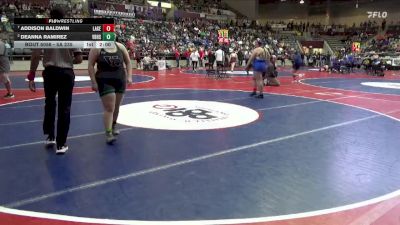 5A 235 lbs Quarterfinal - Addison Baldwin, Lakeside vs Deanna Ramirez, Van Buren