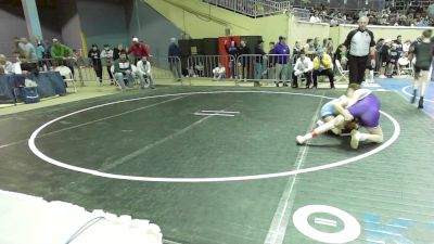 96 lbs Consi Of 8 #1 - Kayden Logsdon, Chickasha Wrestling vs Mila Leybas, Putnam City West