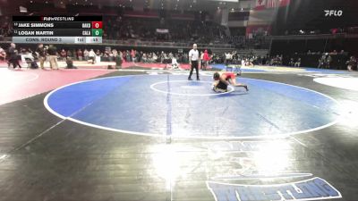 120 lbs Cons. Round 3 - Jake Simmons, Oakdale vs Logan Martin, Calaveras