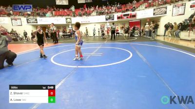 55 lbs Rr Rnd 2 - Zarinity Shaver, Checotah Matcats vs Athina Lowe, Tahlequah Wrestling Club