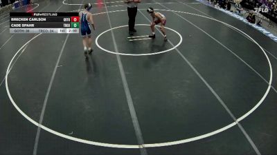 113 lbs Semis & 1st Wrestleback (8 Team) - Brecken Carlson, Gothenburg vs Cade Spahr, Tri County