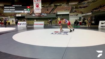 Cadet Boys Lower - 138 lbs Semis - Mason Bishop, Righetti High School Wrestling vs Aedan Ortega