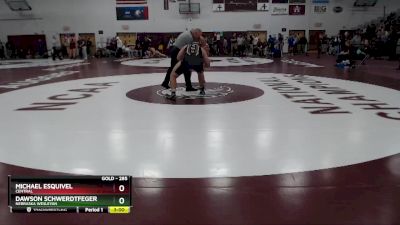 285 lbs Cons. Round 2 - Dawson Schwerdtfeger, Nebraska Wesleyan vs Michael Esquivel, Central