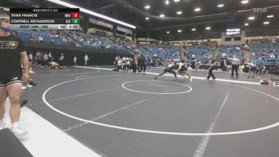 285 lbs Champ. Round 3 - Contrell Richardson, Carl Albert State vs Evan Francis, Missouri Baptist University