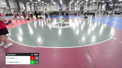 100 lbs Rr Rnd 2 - Dom Powell, PA Alliance Red vs Kaden Kleinmman, Ride Out Wrestling Club