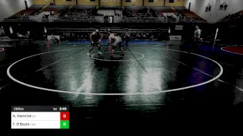 285 lbs Round Of 16 - Alex Hamrick, Brown University vs Tyler O'Boyle, Franklin & Marshall