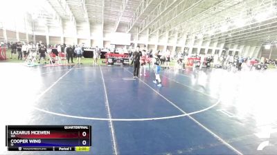 100 lbs Quarterfinal - Lazarus McEwen, WA vs Cooper Wing, ID