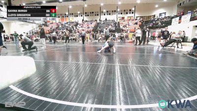 80 lbs Rr Rnd 3 - Savina Burgo, Unattached vs Lloyd Gregston, Bartlesville Wrestling Club