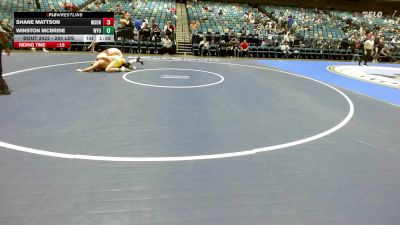 285 lbs Quarterfinal - Shane Mattson, Montana-Northern vs Winston McBride, Wyoming