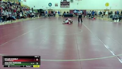 157 lbs Cons. Round 2 - Kyler Everly, Shippensburg vs Kolton Parsons, Fairmont State