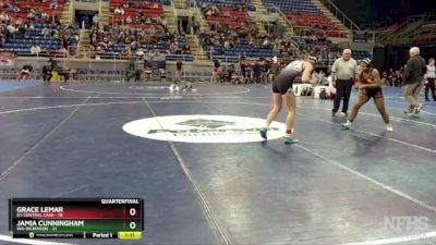 136 lbs Quarterfinal - Grace Lemar, E1-Central Cass vs Jamia Cunningham, W4-Dickinson