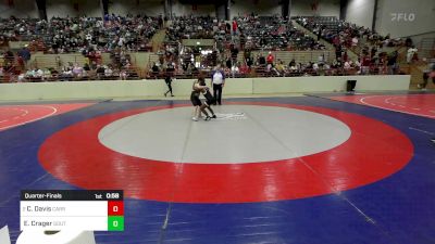 100 lbs Quarterfinal - Chloe Davis, Carrollton Wrestling vs Everett Crager, South Georgia Takedown Club