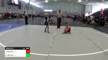 58 lbs Round Of 16 - Jett Brenner, Lions WC vs GeneGene Samuel, Pride WC