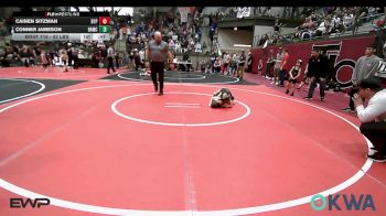 52 lbs Quarterfinal - Cainen Sitzman, Tulsa Blue T Panthers vs Conner Jameson, Broken Arrow Wrestling Club