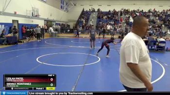 106 lbs Champ. Round 1 - Sienna Montanez, Pounders WC vs Leilah Patel, Tustin High School