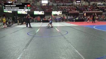 100 lbs Cons. Round 2 - Brilee Bishop, Team Champs vs Brystol Richards, Butte Wrestling Club
