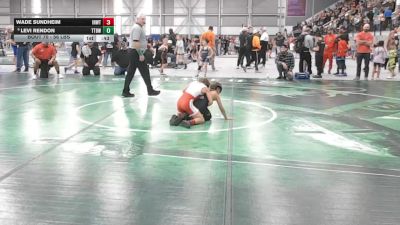 56 lbs Cons. Sub-quarters - Wade Sundheim, Inland Northwest Wrestling Training Center vs Levi Rendon, Tri-Town Bullyz Wrestling